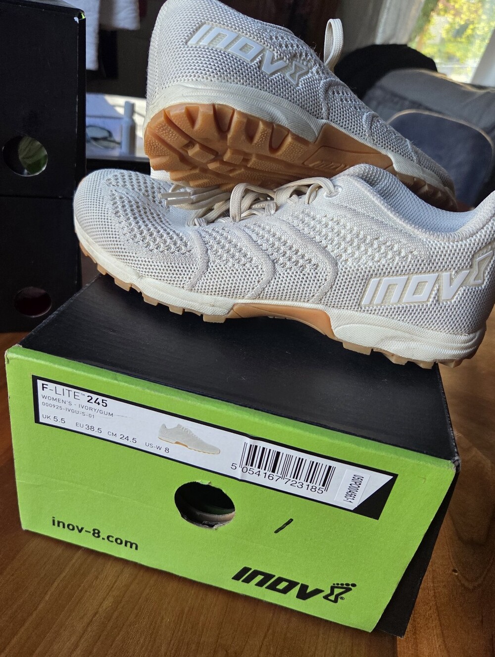 inov-8 Women's Sz8 F-LITE Lightweight Cream Training Shoes